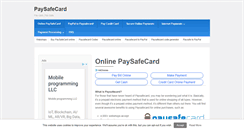 Desktop Screenshot of online-paysafecard.com